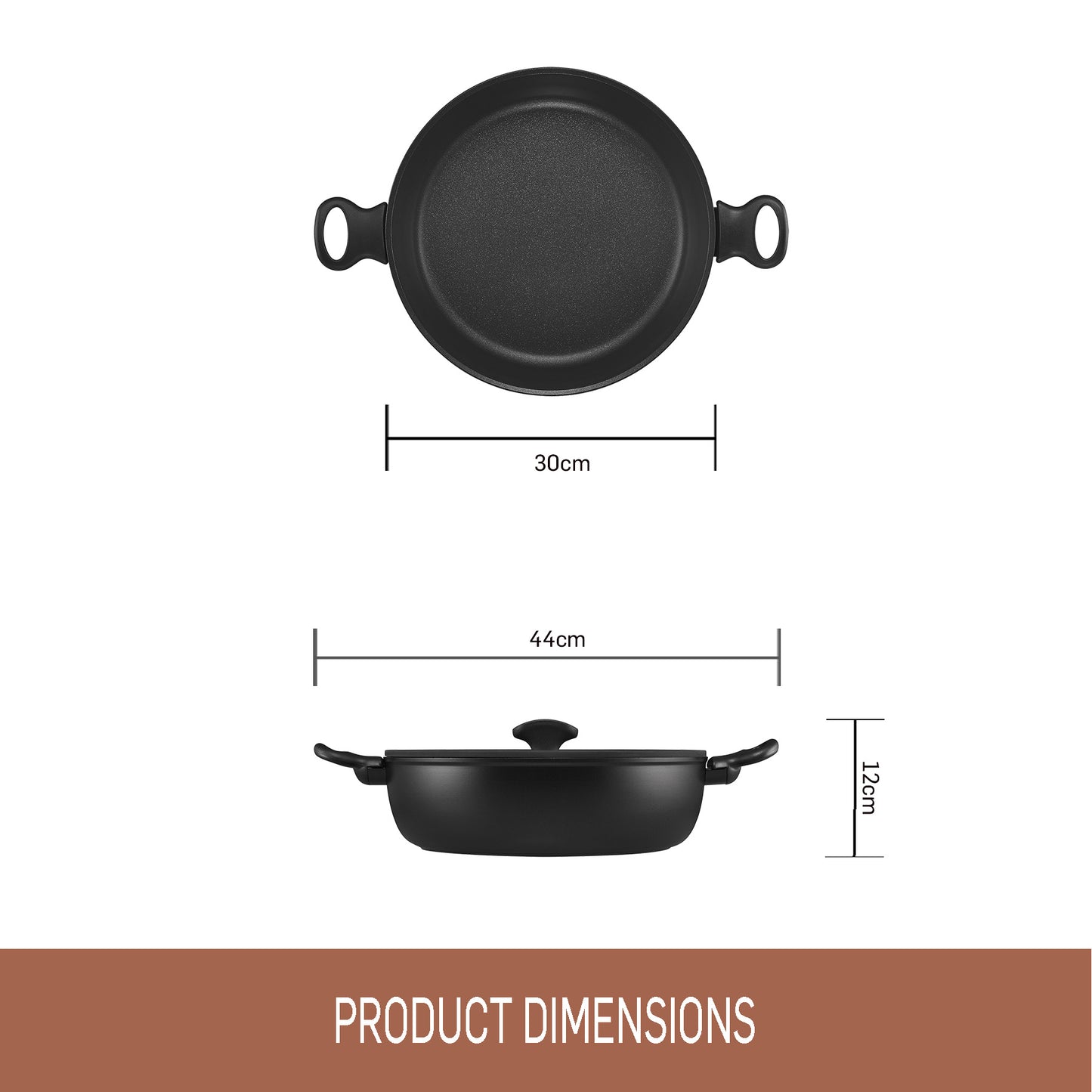 Essteele Per Domani Nonstick Induction Covered Sautéuse 30cm/5.5L