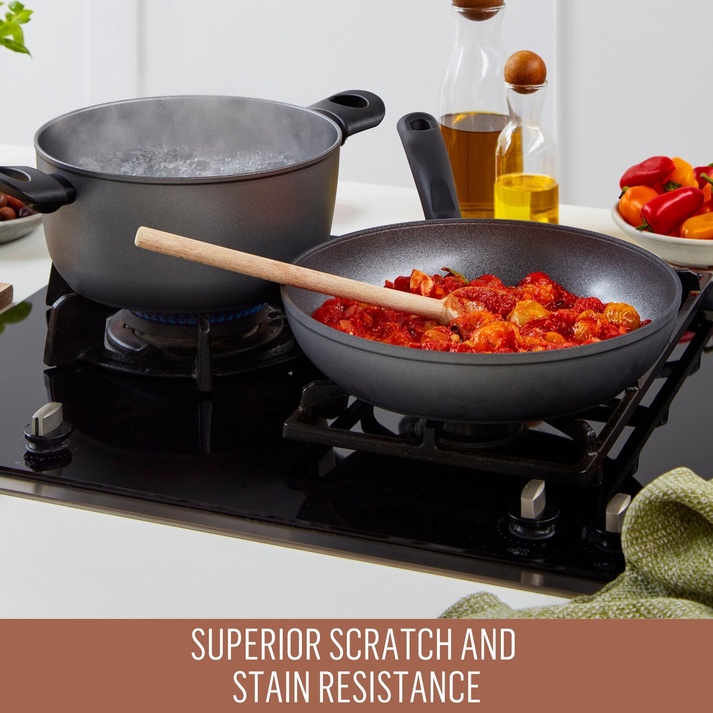 Essteele Per Benessere Ceramic Nonstick Induction Open Skillet With Helper Handle 32cm