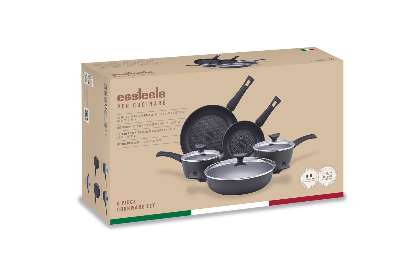 Essteele Per Cucinare 5 Piece Nonstick Induction Cookware Set