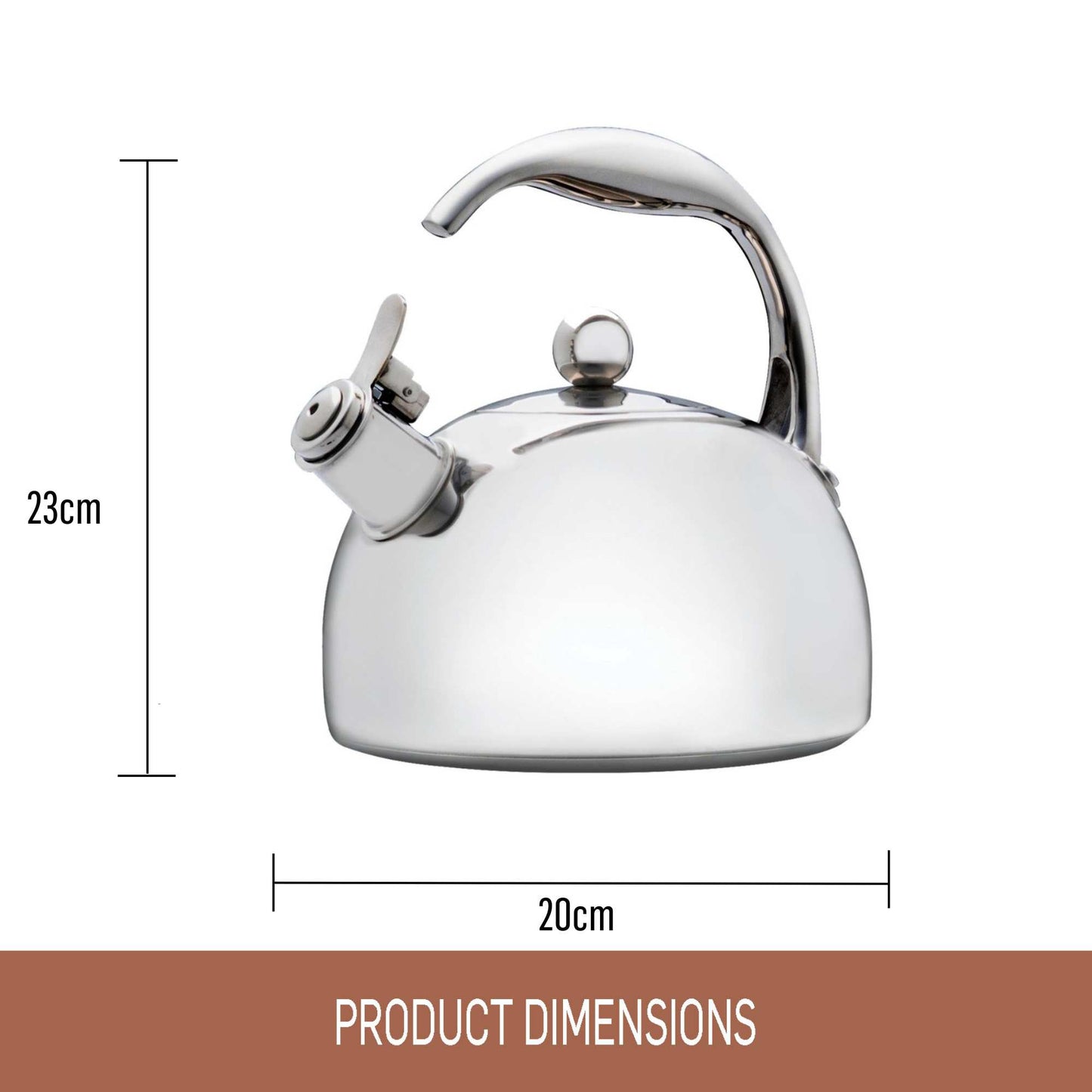 Essteele Stainless Steel Stovetop Kettle 1.9L Silver